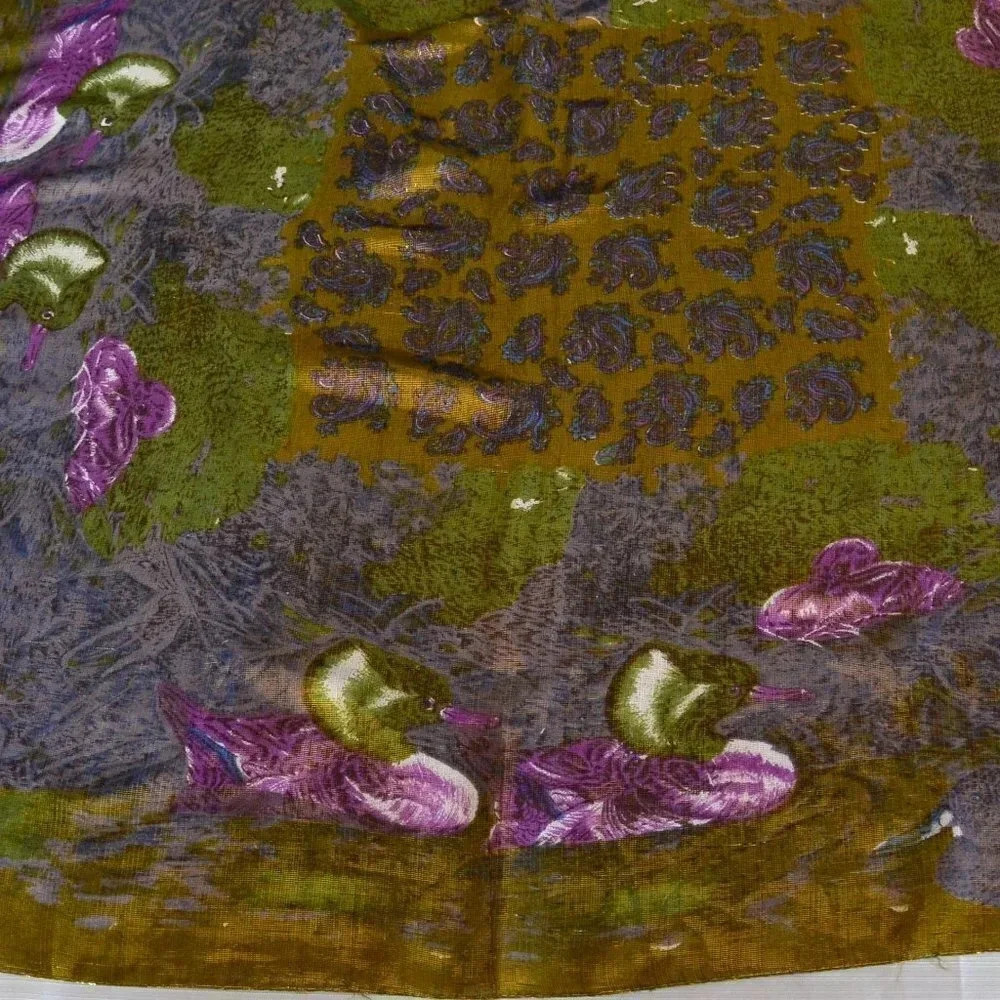 Vintage Sparkly Duck  Scarf
